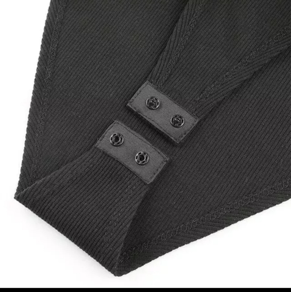 Black corset turtleneck bodysuit - Picture 7 of 7